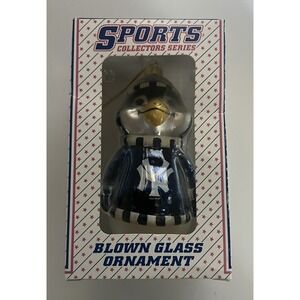 Sports Collectors Series Blown Glass Ornament  - New York Yankees  Christmas